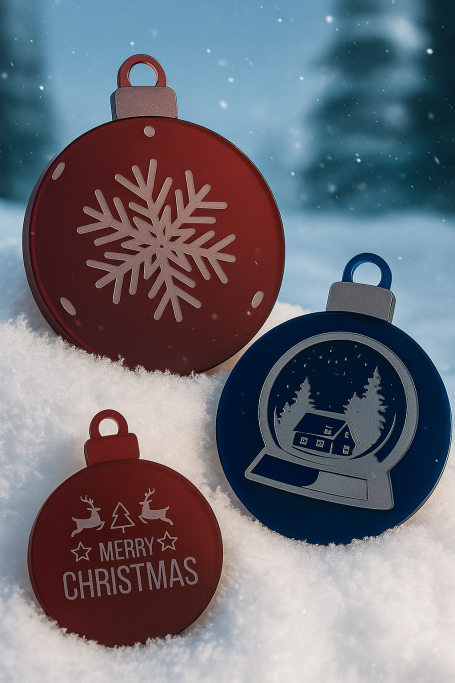 Weihnachtskugeln aus Acrylglas