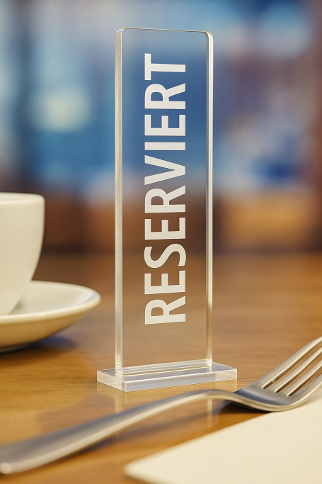Reserviert-Schild aus Acrylglas