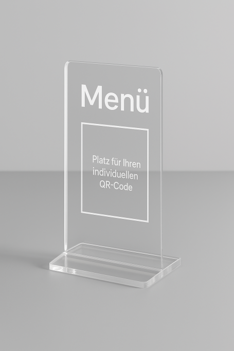 Menü-Schild aus Acrylglas
