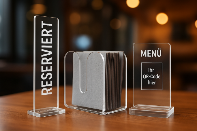 Menü-Schild aus Acrylglas